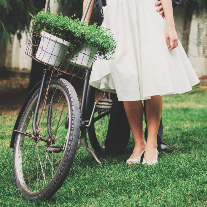 Married couple on their wedding day