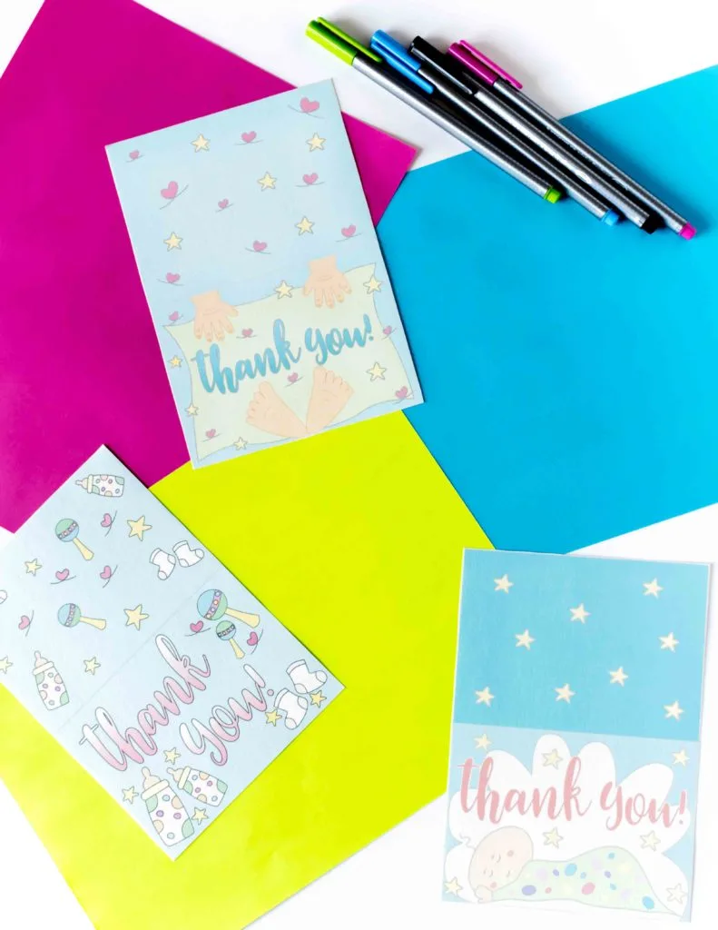 I can't believe how awesome and cute these Baby Shower Thank You Cards are. They are so beautifully designed and best of all, they are FREE!