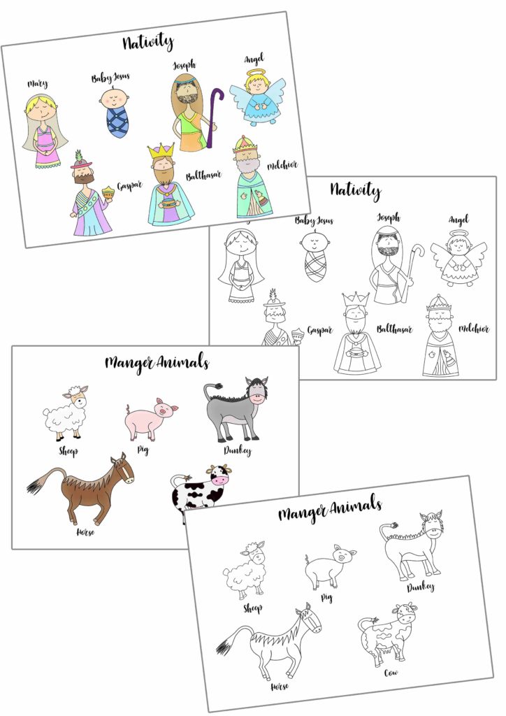 Free printable template for popsicle stick nativity story