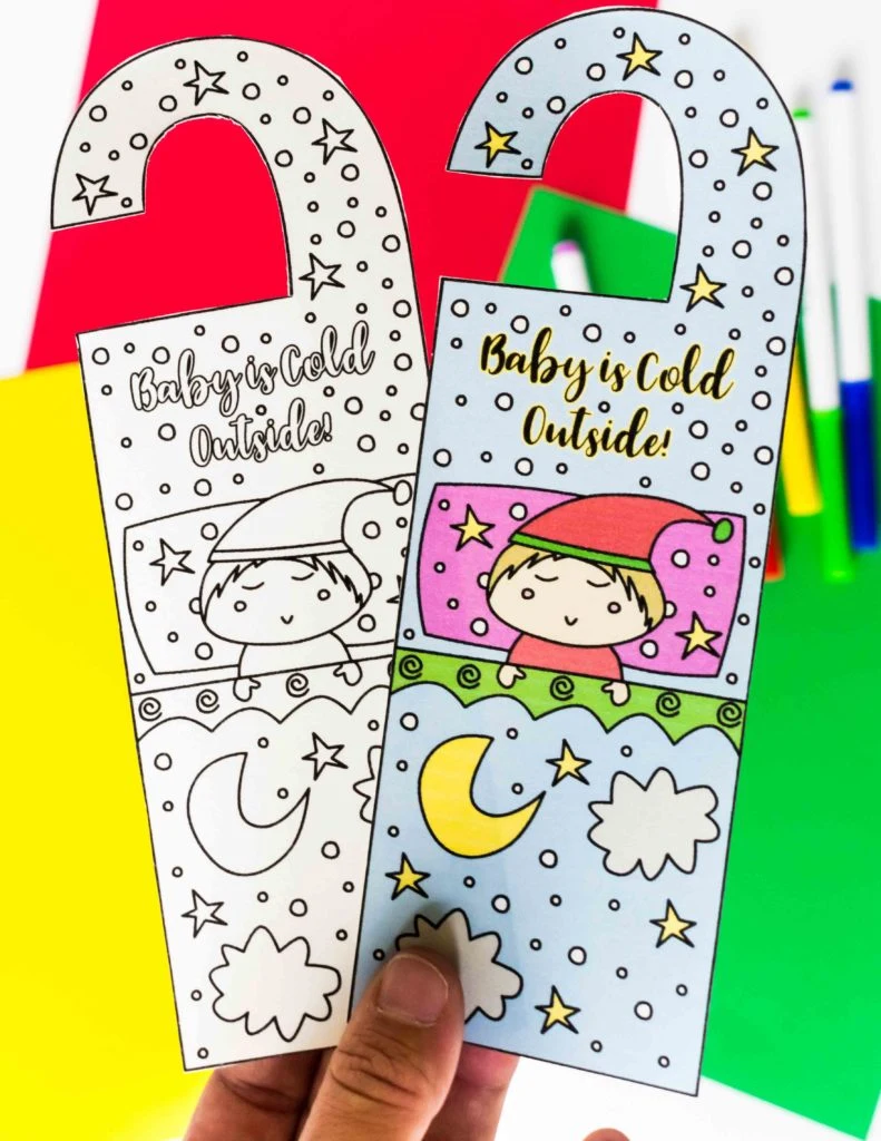 Welcome the cold season of the year with these Coloring Winter Door Hangers Free Printable. Trust me, they'll look really cute on your children's bedroom!!!