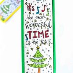 Coloring Christmas Bookmarks free printable - Pinterest image