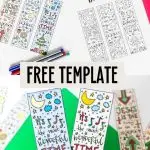 Coloring Christmas Bookmarks free printable - Pinterest image