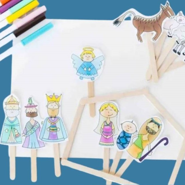 Popsicle Stick Christmas Story (Nativity) Craft for Kids featured image