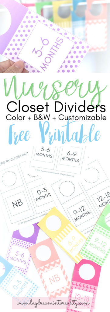 Pinnable image nursery closet dividers.