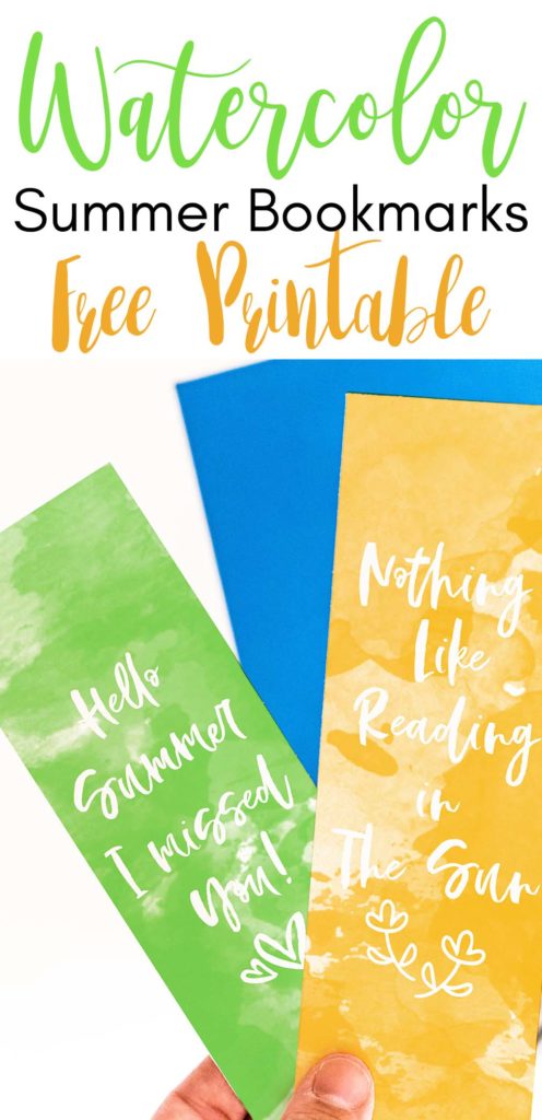 Get your books ready for summer with these adorable Free Watercolor Summer Bookmarks! After all, there's nothing better than reading a book under the sun!