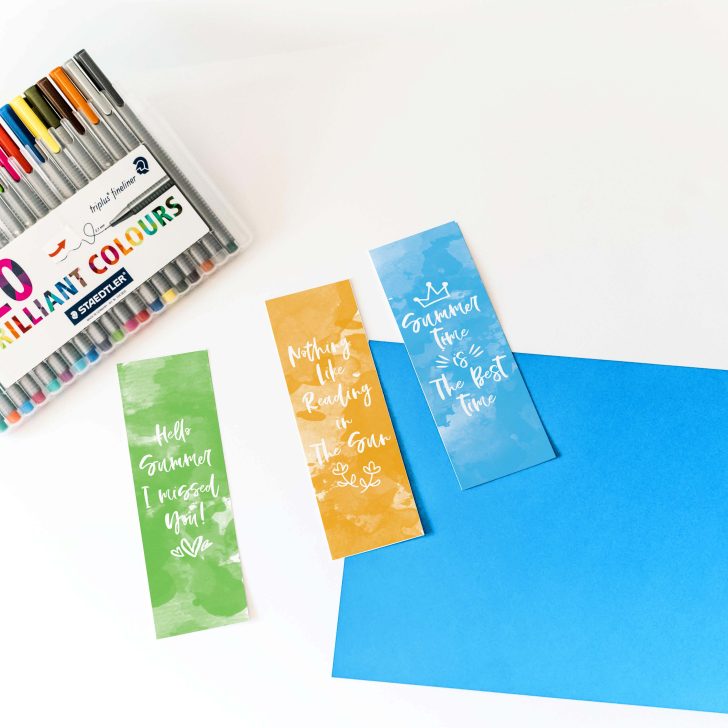 Get your books ready for summer with these adorable Free Watercolor Summer Bookmarks! After all, there's nothing better than reading a book under the sun!