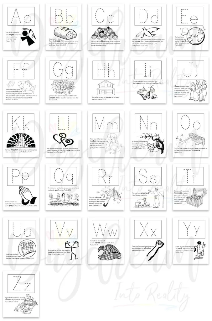 These Traceable Alphabet Cards with Bible Verses are so cute and one of a kind! Definitely your kids are going to love them!