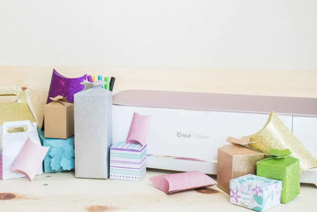 fancy boxes made with the cricut maker