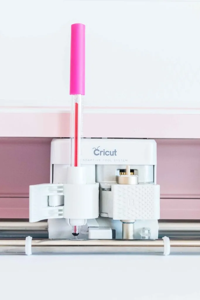 Pink Cricut Pen in clamp A