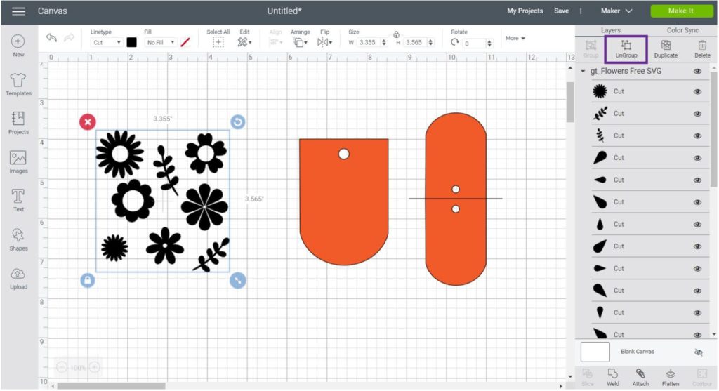 Organize File in Cricut Design Space