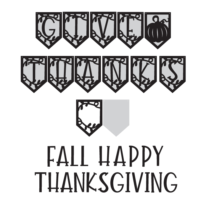 Give thanks banner SVG free svg