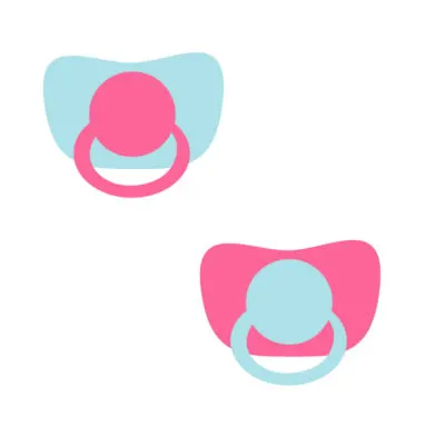 Baby pacifiers Free SVG Template for photo booth props