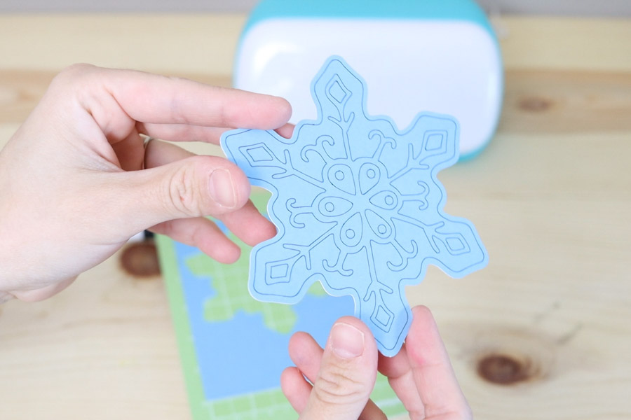 snowflake made with cricut joy