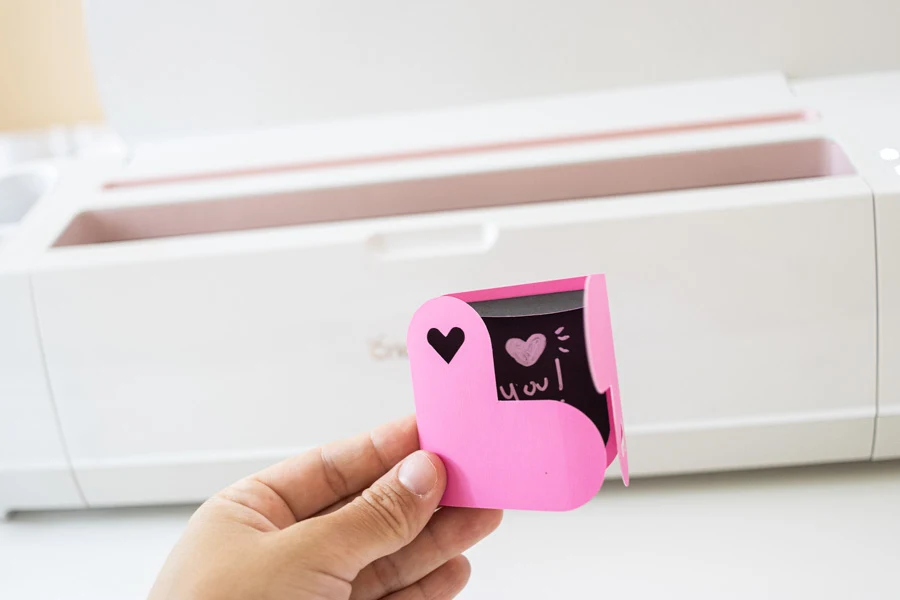 square and heart shaped envelope