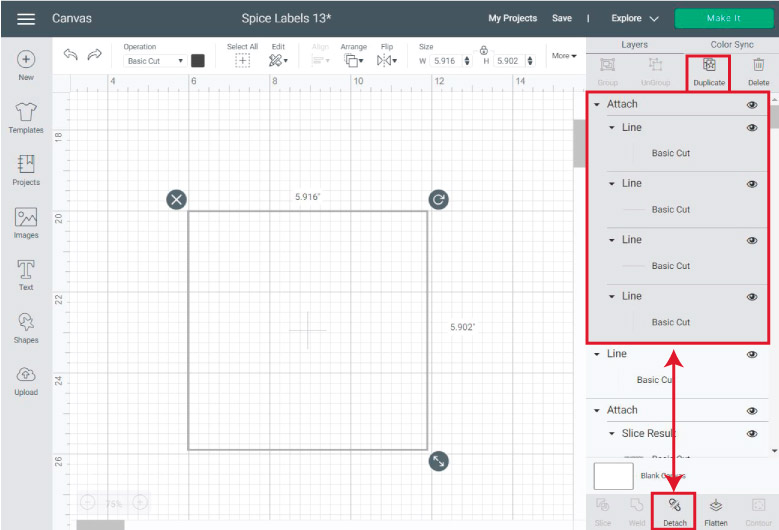 creating a weeding box in cricut design space