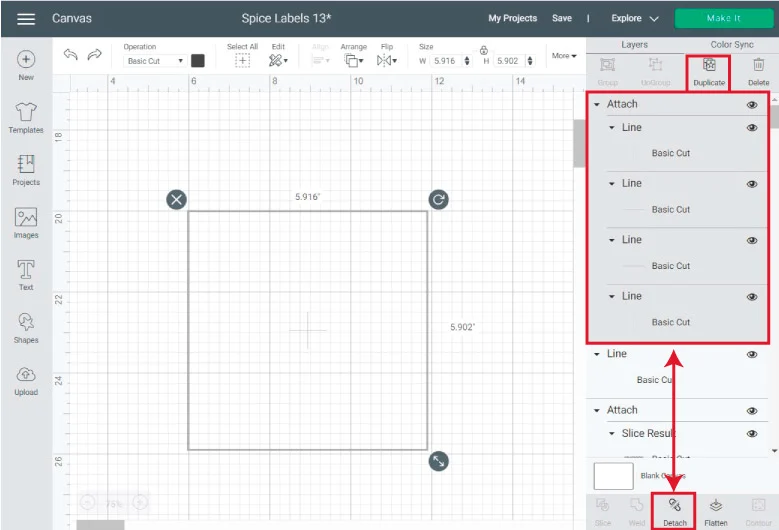 creating a weeding box in cricut design space