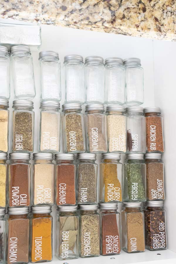 spice jar drawer after