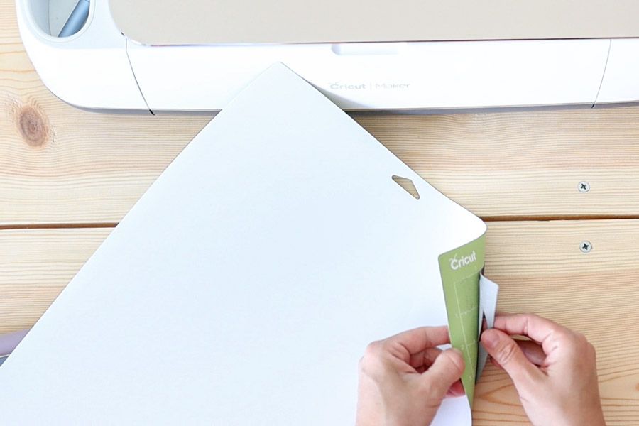 removing faux leather from cricut mat.