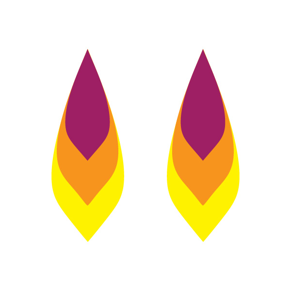 three layer earring free svg