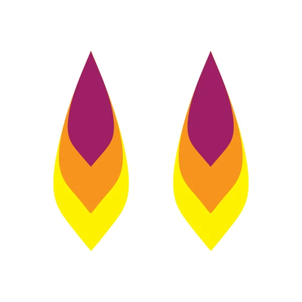 three layer earring free svg