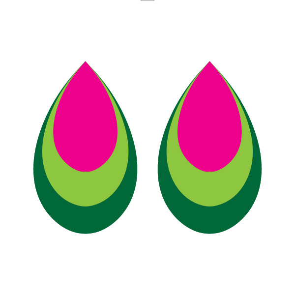 triple teardrop earring earring free svg