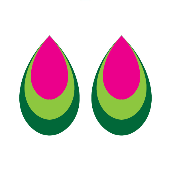 triple teardrop earring earring free svg