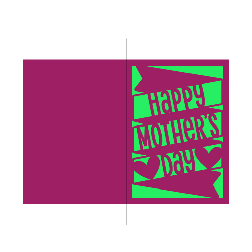 banner happy mother's day card free svg template