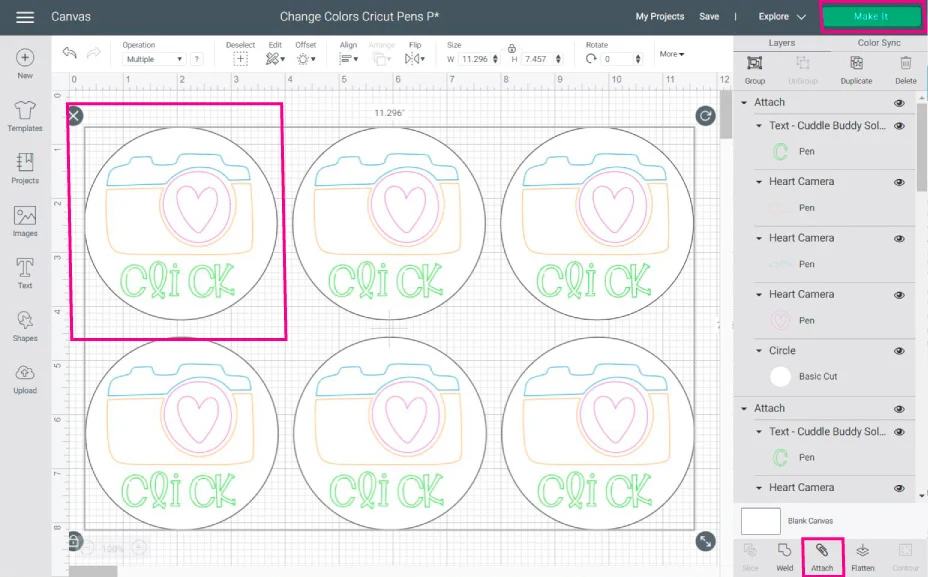 Duplicating a drawing design in Cricut Design Space