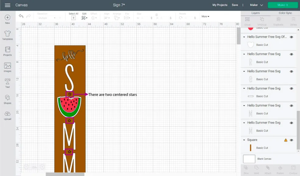 adding registration marks in cricut design space for large projects.