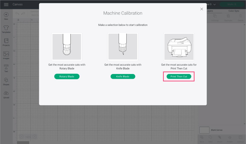 print then cut calibration