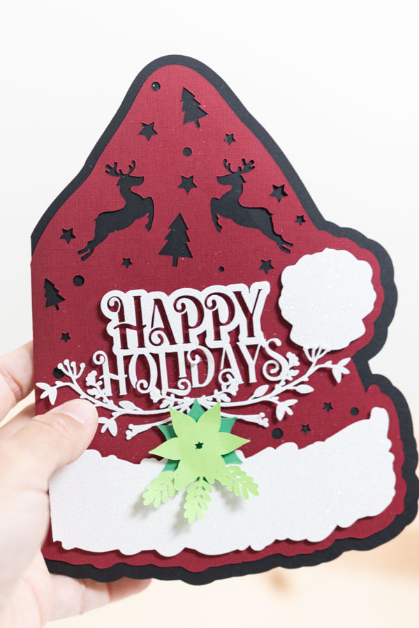 santa hat card front