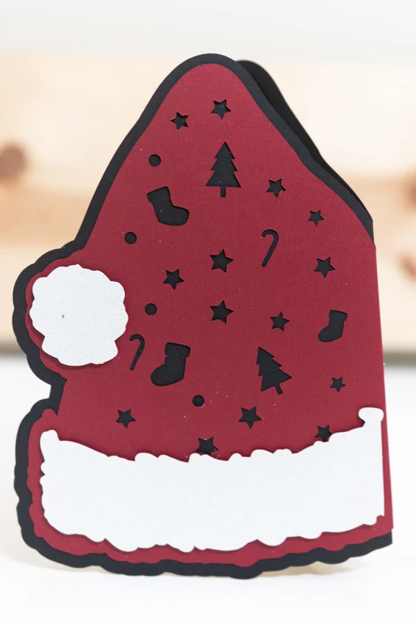 santa hat card back