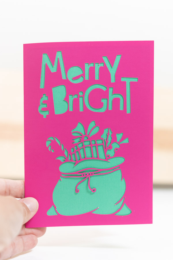 merry and bright christmas card