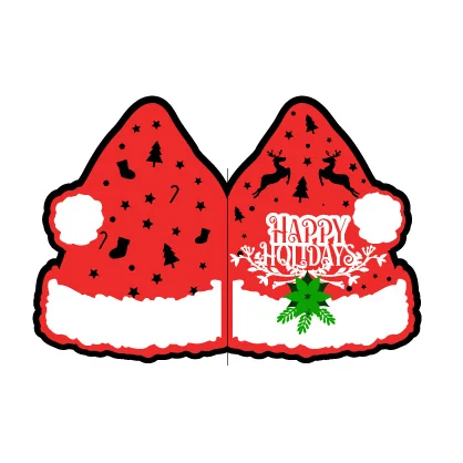 santa hat christmas card free svg