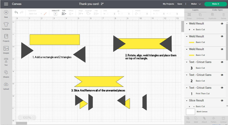 Step by step screenshot to make center decoration.