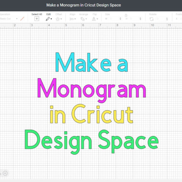 Make a monogram in Cricut Design Space featured image