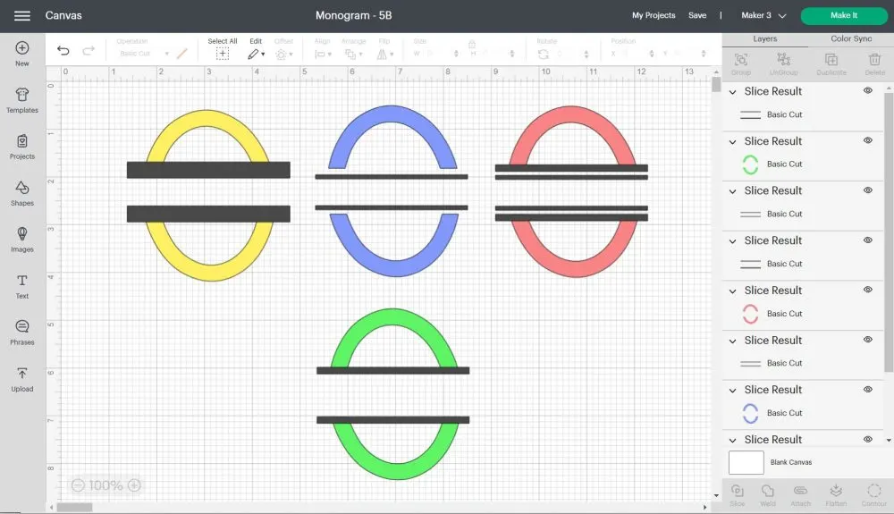 different types of split monogram