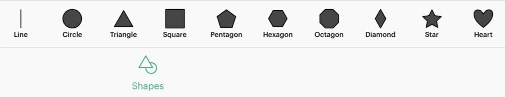shapes icon in Cricut design space app