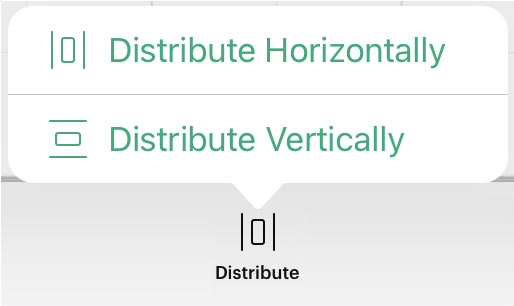 distribute icon in design space app