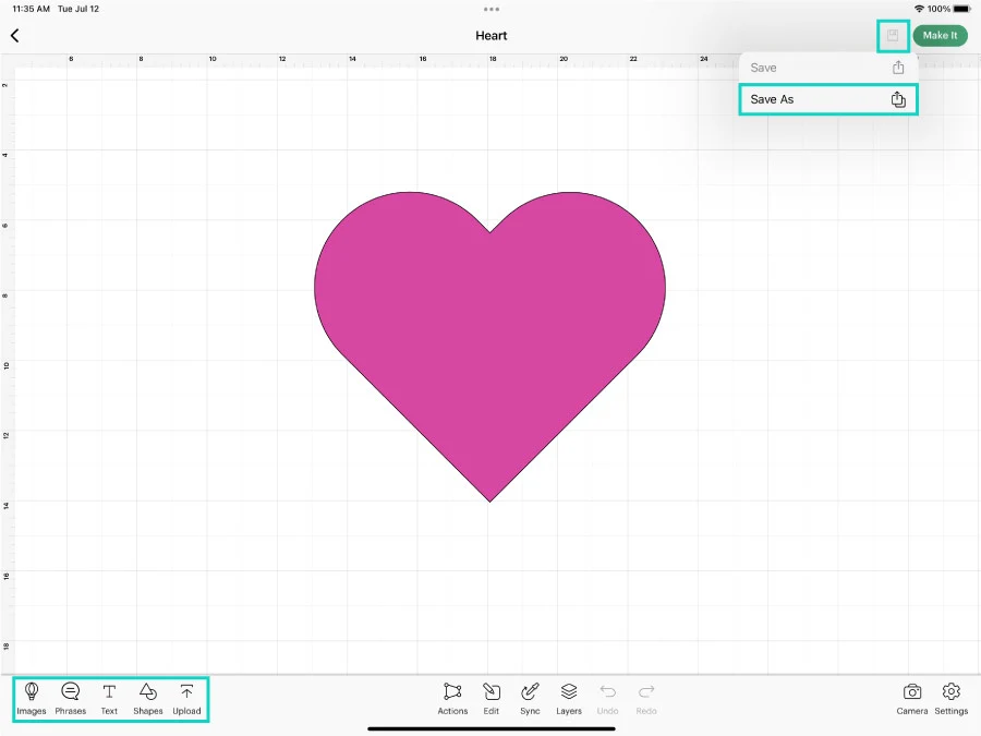 Image in Cricut Design Space App