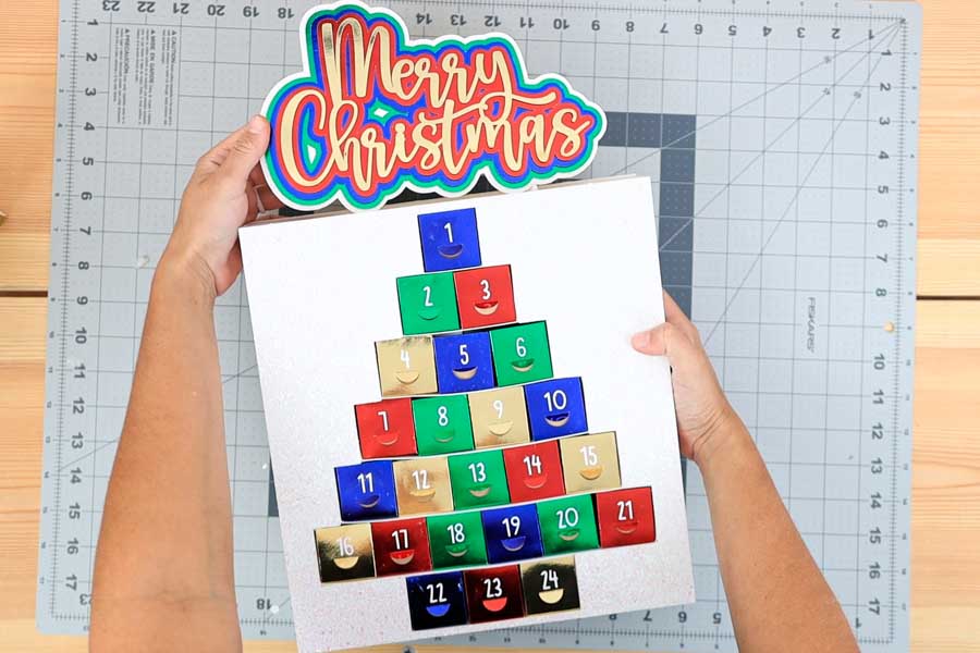 Christmas tree advent calendar