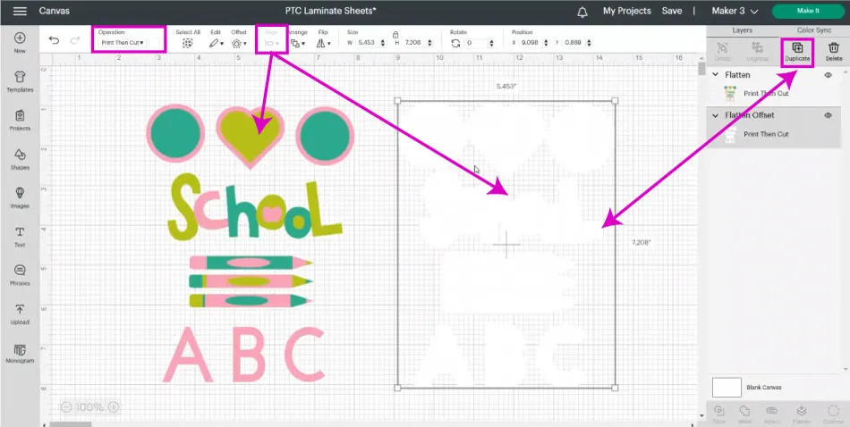 aligning images in design space