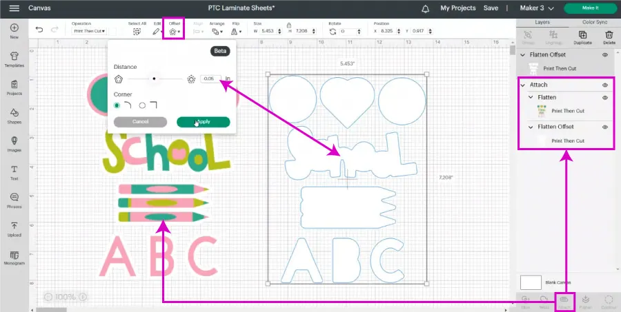 adding an inset in cricut design space