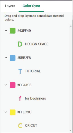 color sync panel