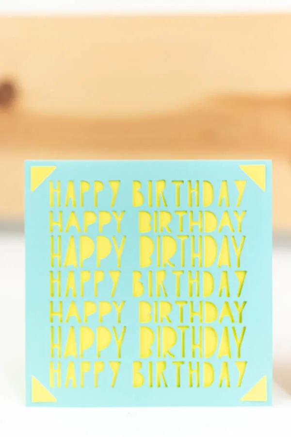 happy birthday card made with cricut