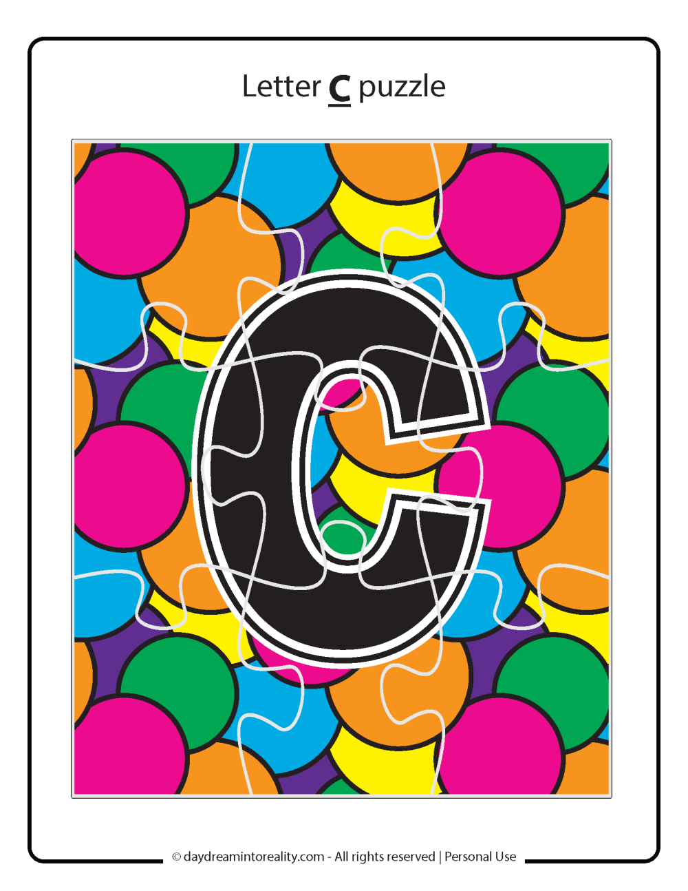 lowercase C puzzle worksheet free printable