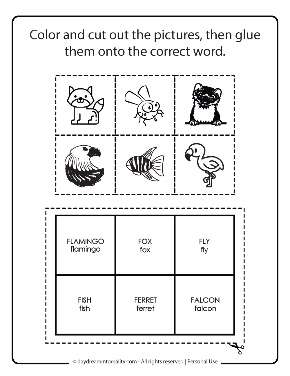 Letter F Memory Game Free Printable