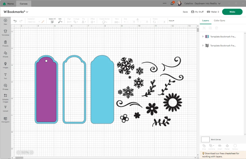 Organizing files in Cricut Design Space