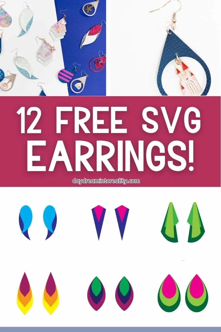 image for pinterest: how to make beautiful earrings with cricut.