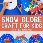 paper plate snow crafts for kids for winter and Christmas